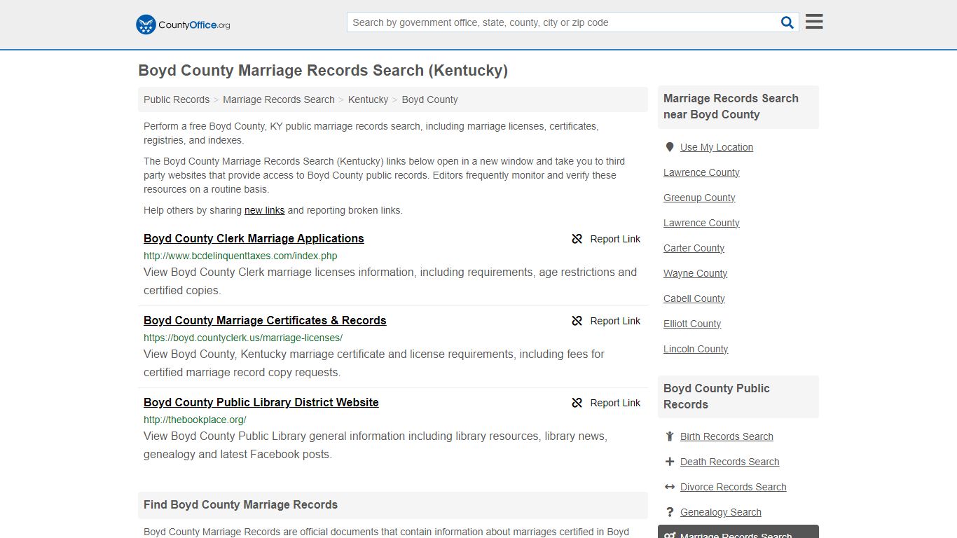 Marriage Records Search - Boyd County, KY (Marriage Licenses ...